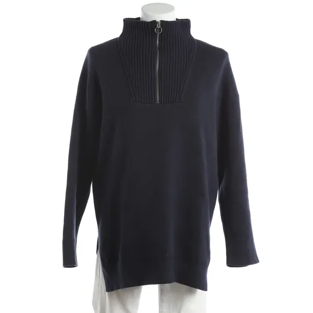 Pullover, in Navy, Baumwolle, Closed