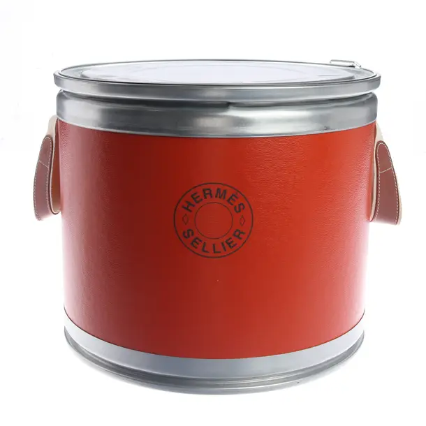 Mini-Box, in Dunkelorange, Sonstige Fasern, Hermès