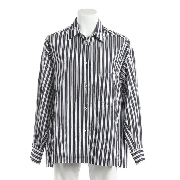 Blouse, in Navy, Viscose, Roberto Collina