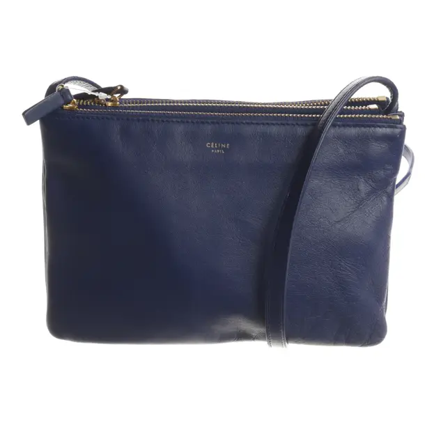 Schultertasche, in Blau, Leder, Céline