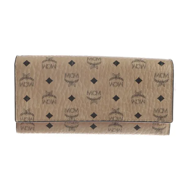 Geldbörse, in Beige, Leder, MCM