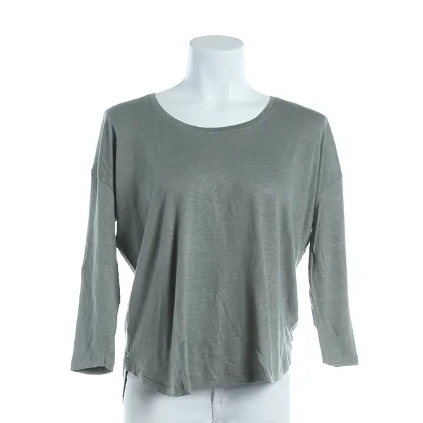 Long Sleeve Shirt, in Light Green, Linen, Closed