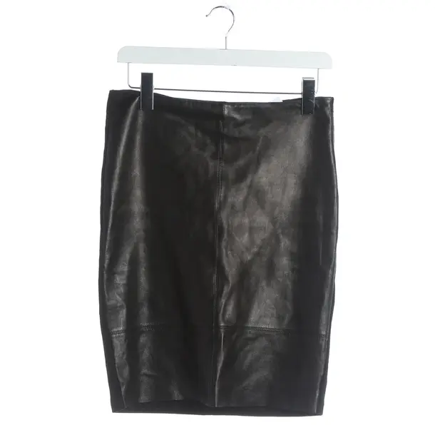 Skirt, in Black, Leder, Repeat
