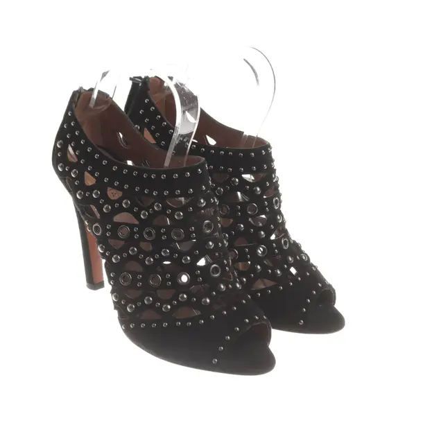 Heeled Sandals, in Black, Alaia
