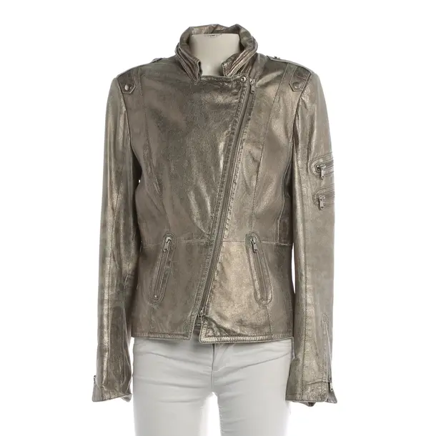 Lederjacke, in Gold, Leder, Schyia