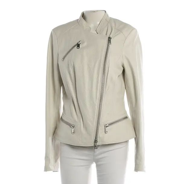 LeatherJacket, in White, Leather, Schyia