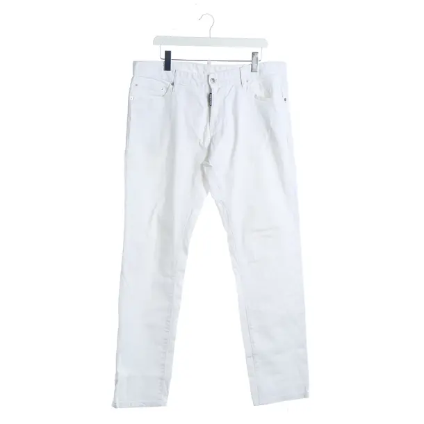 Jeans Straight Fit, in Weiß, Baumwolle, Dsquared