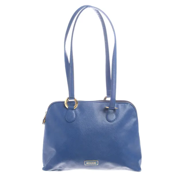 Shoulder Bag in Blue, Polyvinyl, Moschino