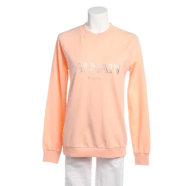 Sweatshirt in Orange, Baumwolle, Balmain