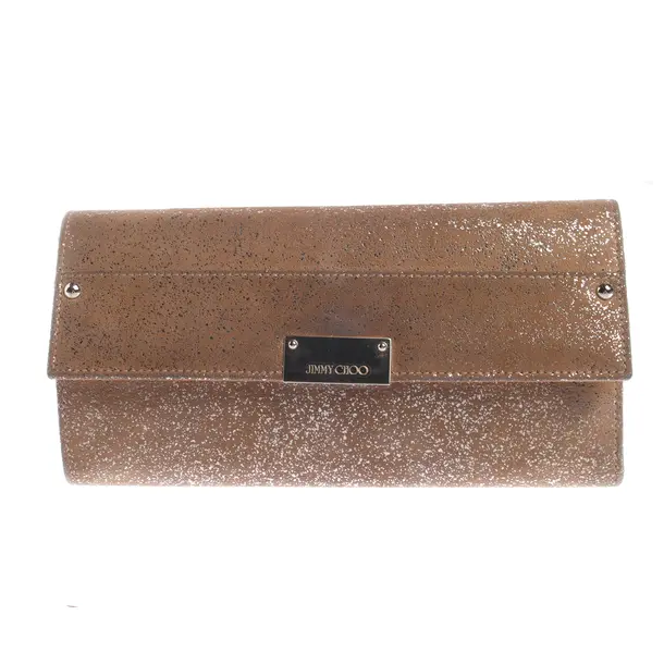 Clutch in Braun, Leder, Jimmy Choo
