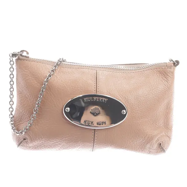 Abendtasche in Rosa, Leder, Mulberry