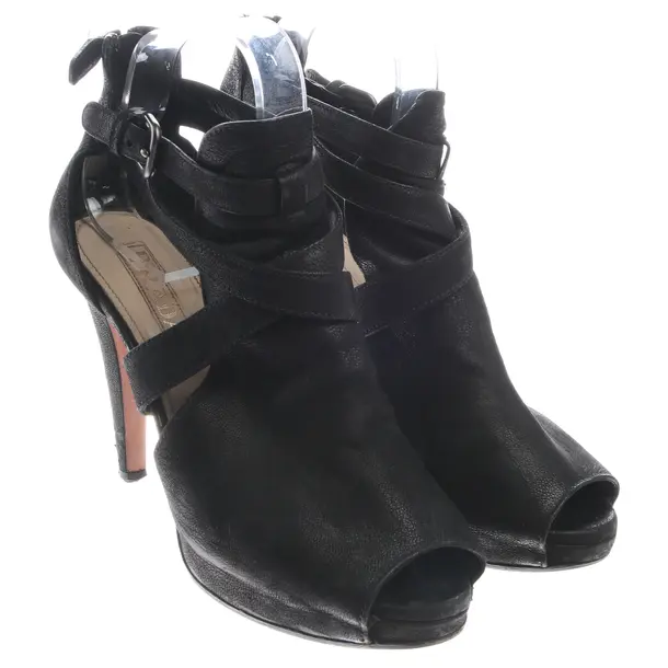 Heeled Sandals in Gray, , Prada