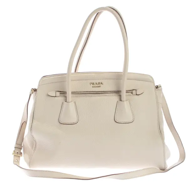 Handtasche in Weiß, Leder, Prada