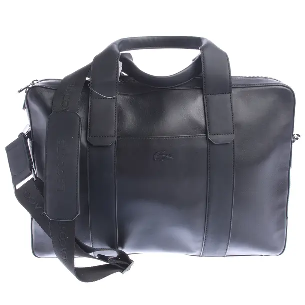 Aktentasche in Schwarz, Leder, Lacoste