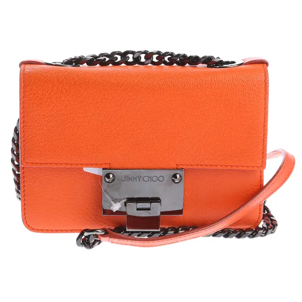 Evening Bag in Orange, Leather, Jimmy Choo