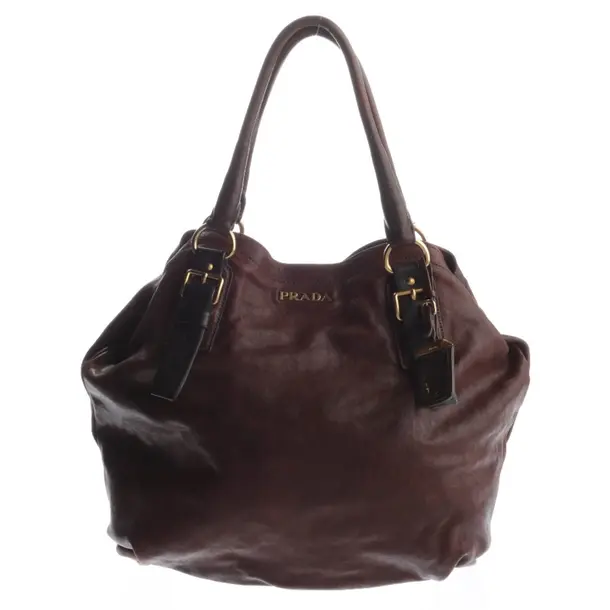 Handtasche in Braun, Leder, Prada
