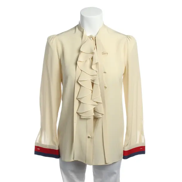 Blouse in White, Silk, Gucci
