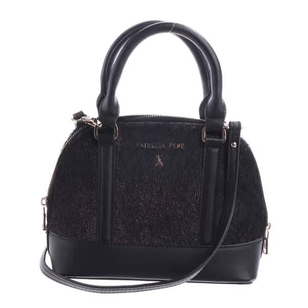 Handbag in Black, Cotton, Patrizia Pepe