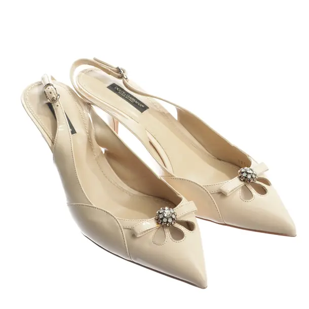 Slingbacks in White, , Dolce & Gabbana