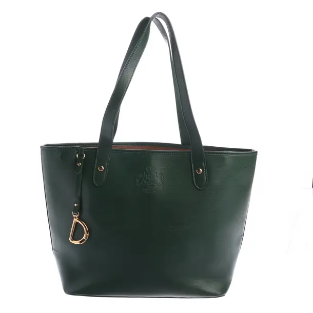 Shopper Bag in Green, Leather, Lauren Ralph Lauren