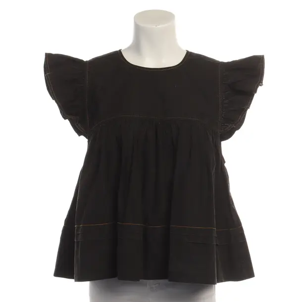 Bluse in Schwarz, Baumwolle, Ganni