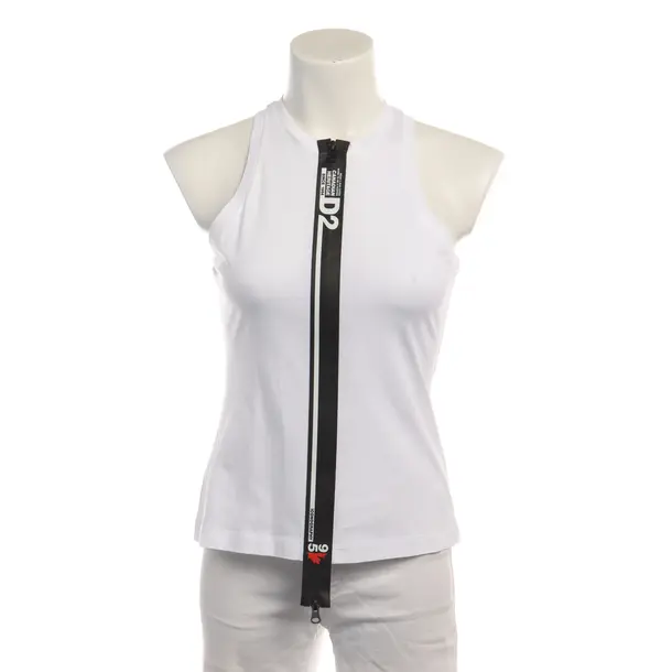 Top in Weiß, Baumwolle, Dsquared