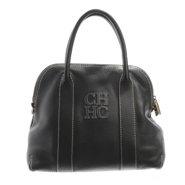 Handtasche in Grau, Leder, Carolina Herrera