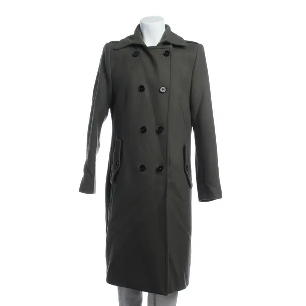 Mid-Season Coat in Green, Wool, Drykorn