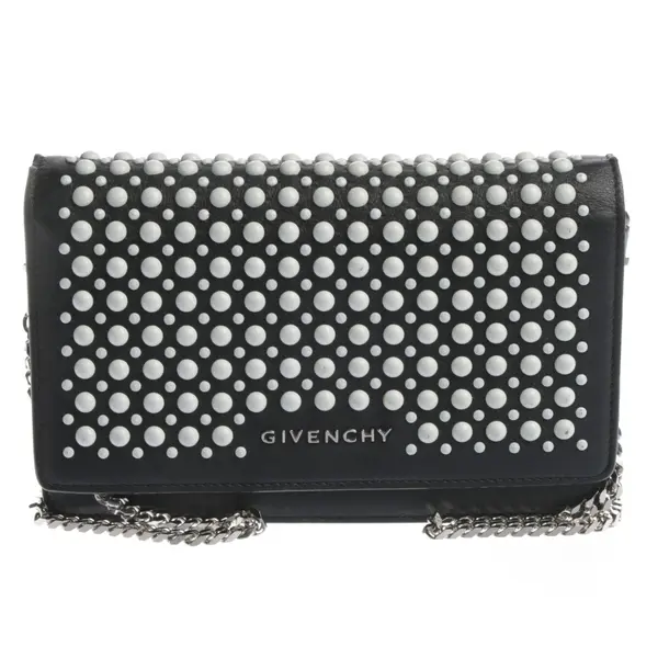Wallet on Chain in Black, Leather, Givenchy