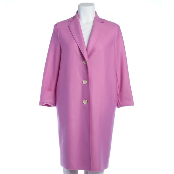 Mid-Season Coat in Pink, Wool, Harris Wharf London