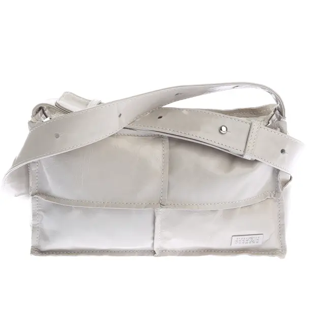 Shoulder Bag in Gray, Leather, Maison Martin Margiela