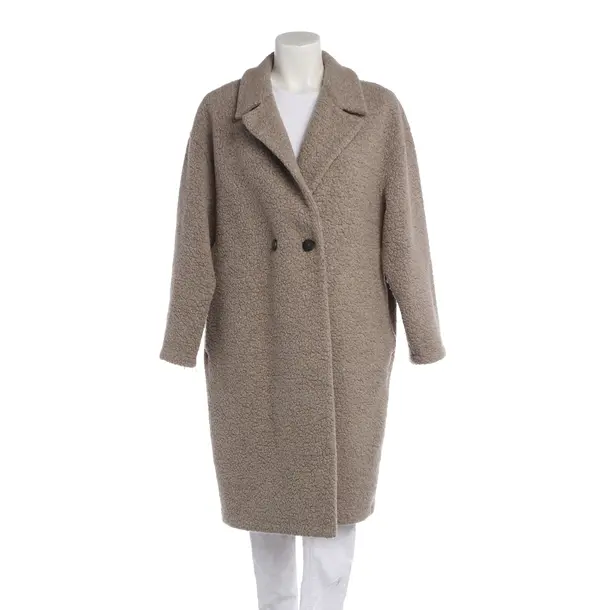 Mid-Season Coat in White, Wool, Harris Wharf London