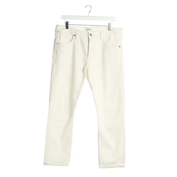 Straight Fit Jeans in White, Cotton, Citizens of Humanity