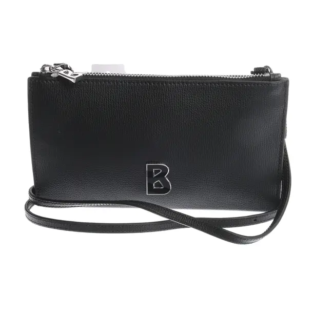 Schultertasche in Schwarz, Leder, Bogner