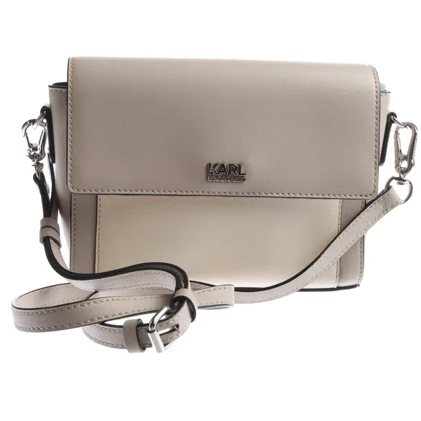 Shoulder Bag in White, Leather, Karl Lagerfeld
