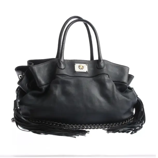 Handtasche in Blau, Leder, Roberto Cavalli