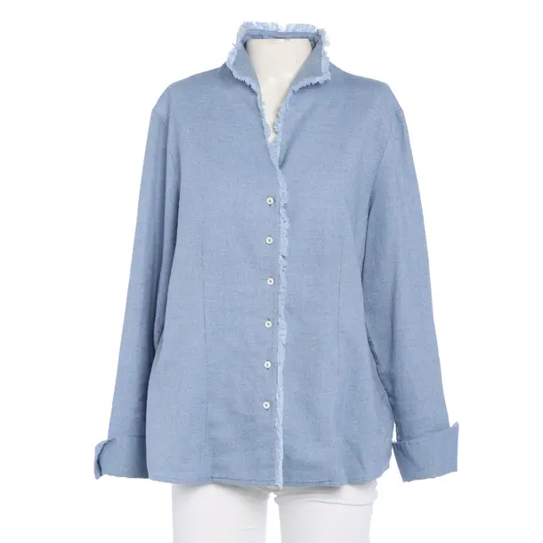 Bluse in Blau, Baumwolle, Van Laack