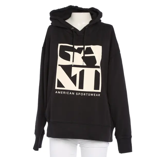 Hoodie in Schwarz, Baumwolle, Gant