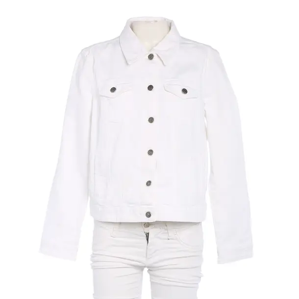 Denim Jacket in White, Cotton, Hugo Boss Orange
