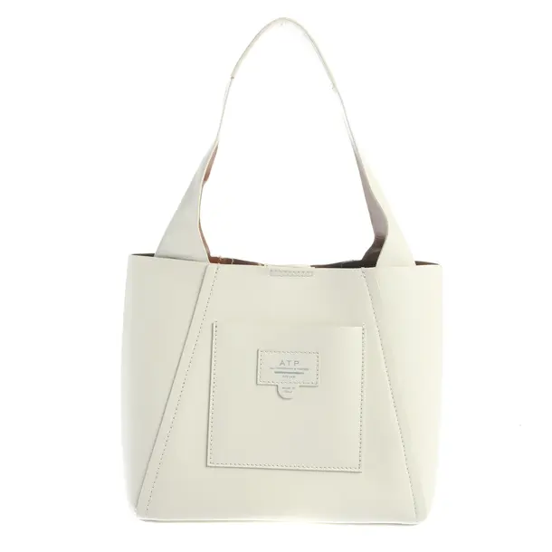 Shoulder Bag in White, Leather, ATP Atelier