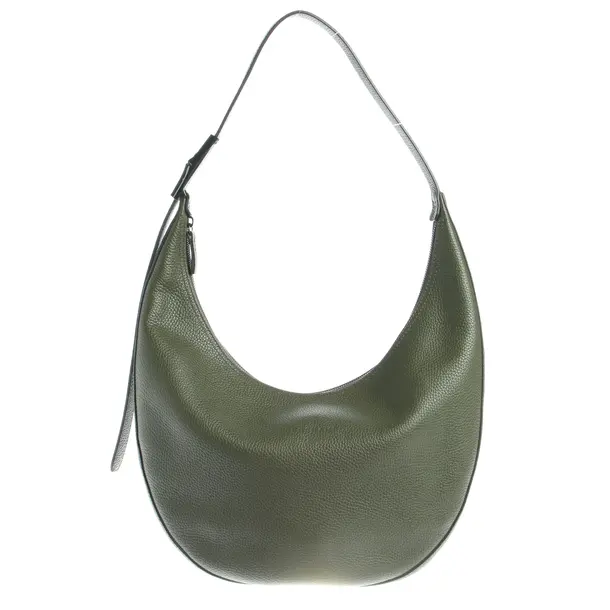 Shoulder Bag in Green, Leather, Longchamp