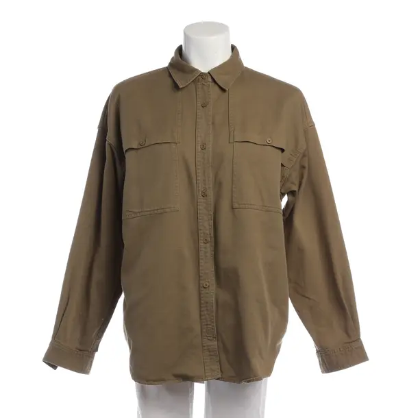 Blouse in Brown, Cotton, Closed