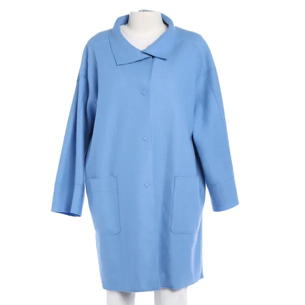 Mid-Season Coat in Blue, Wool, Schneiders