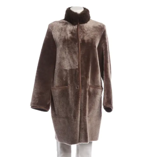 Reversible Coat in Brown, Leather, Manzoni 24