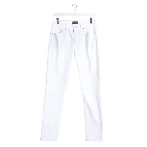 Straight Fit Jeans in White, Cotton, Raffaello Rossi