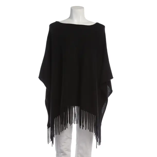 Poncho in Black, Wool, Mrs & Hugs