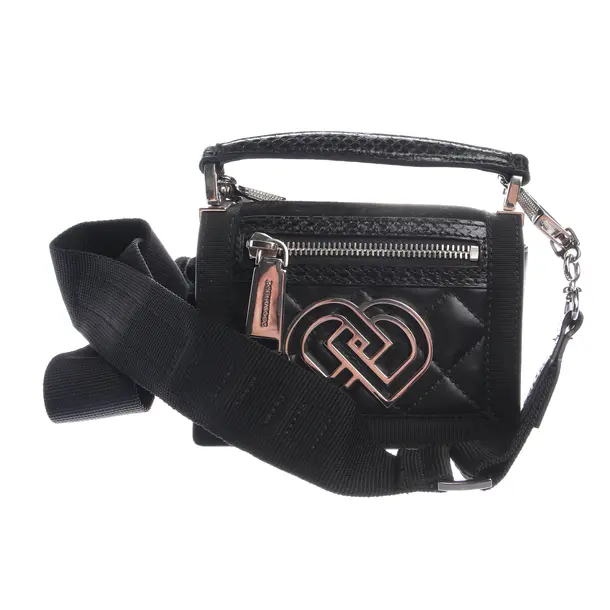 Abendtasche in Schwarz, Baumwolle, Dsquared