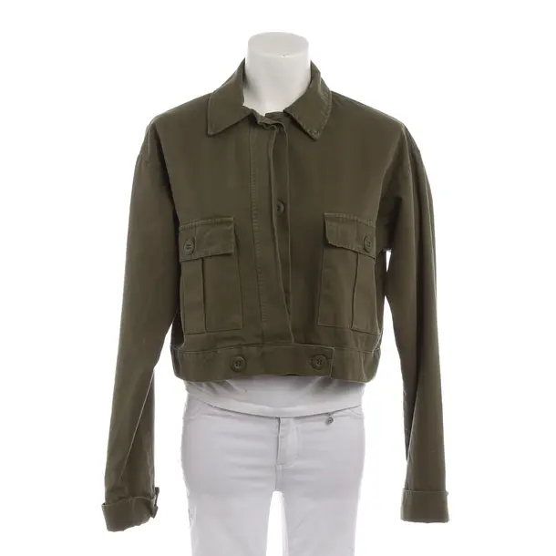 Denim Jacket in Green, Cotton, Anine Bing