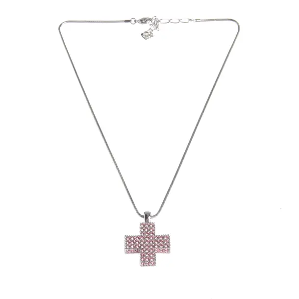 Halskette in Metallic, Metall (metallisch, metallisiert), Swarovski