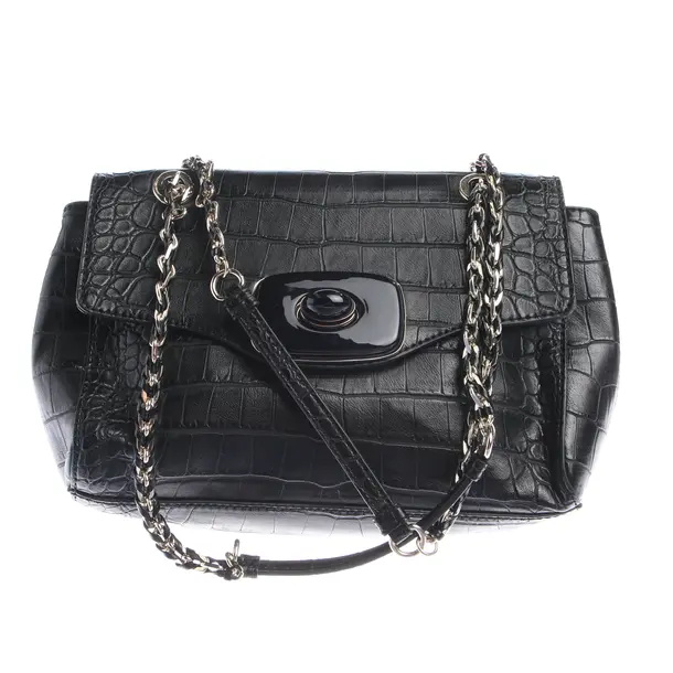 Schultertasche in Schwarz, Polyvinyl, Love Moschino